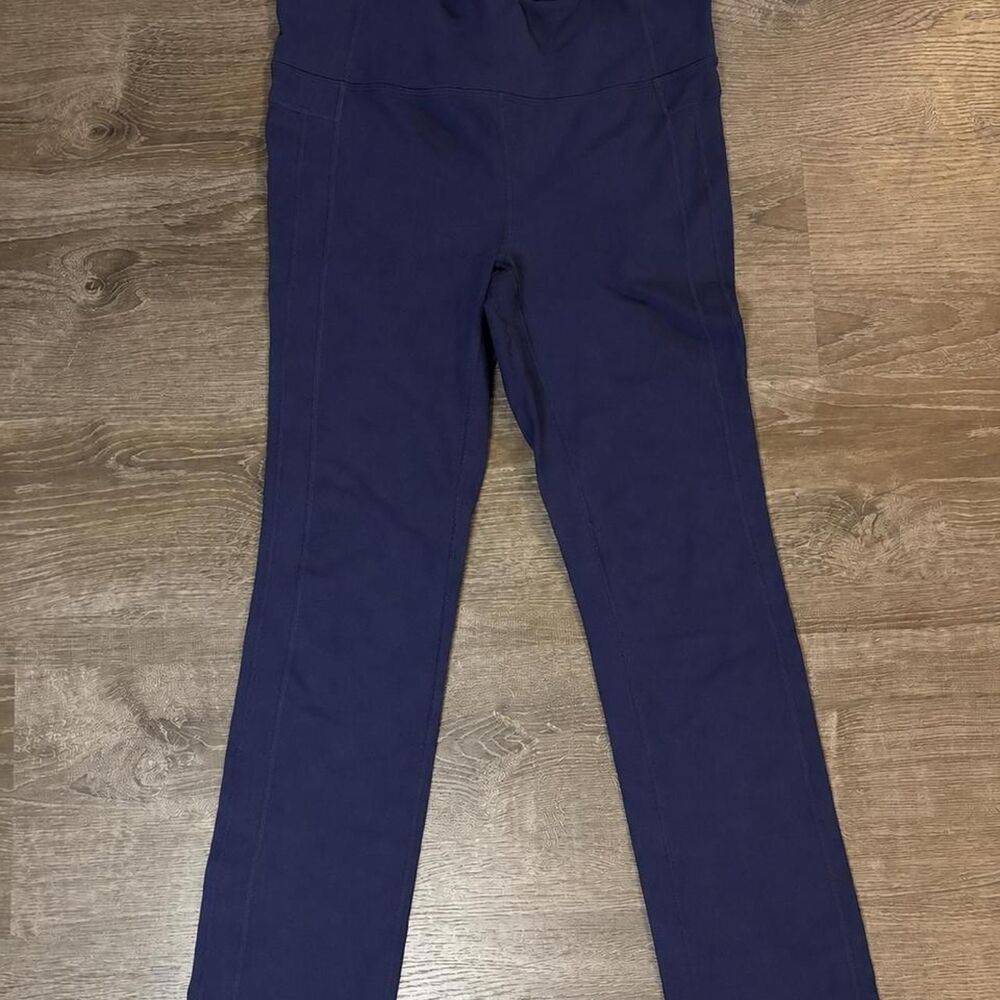 Athleta Navy Blue High Rise Straight Leg Leggings Size XL